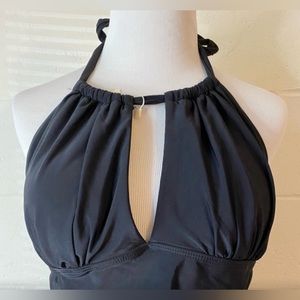NWT Sexy Maternity Black One Piece Halter Swimsuit Size Medium